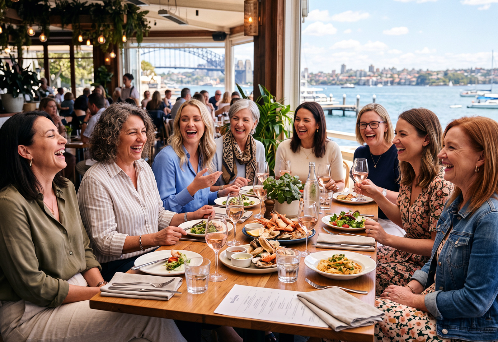 Women connecting at a Female Focus event